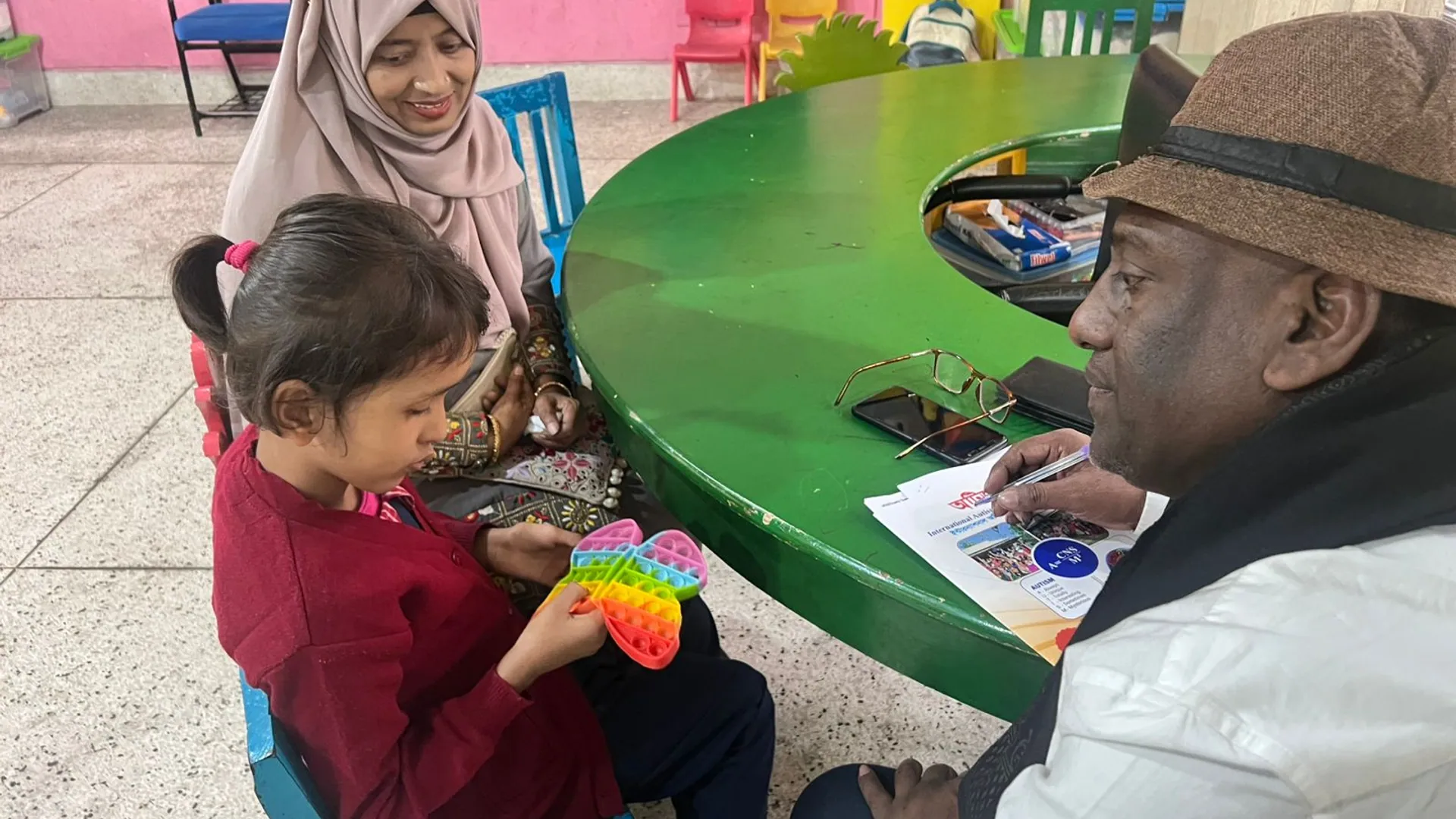 Chairman with a divine child