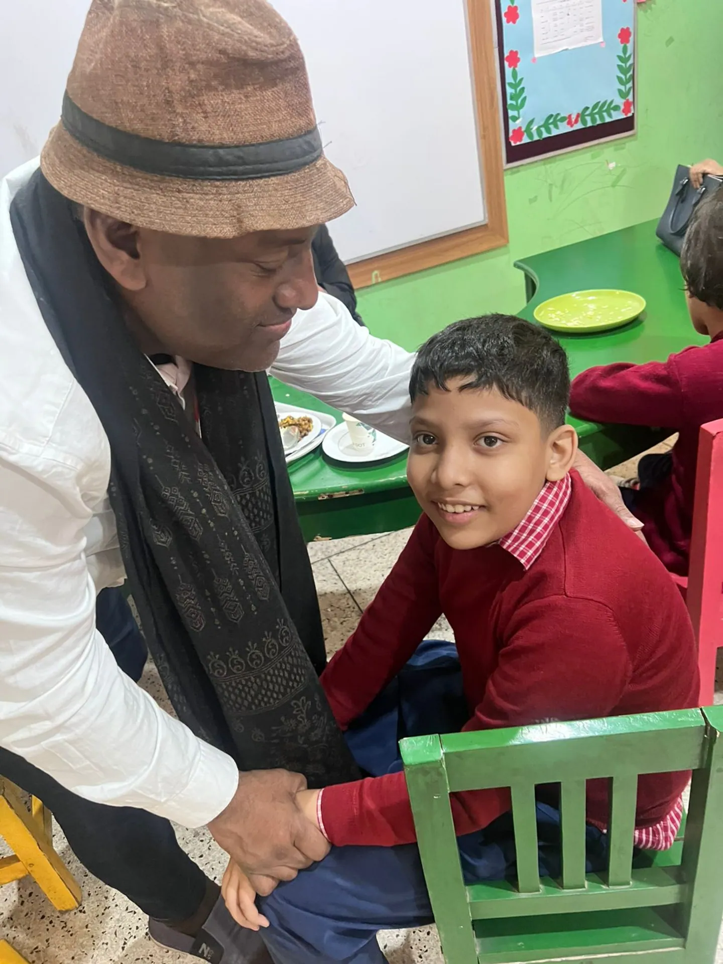 Divine child at the classroom