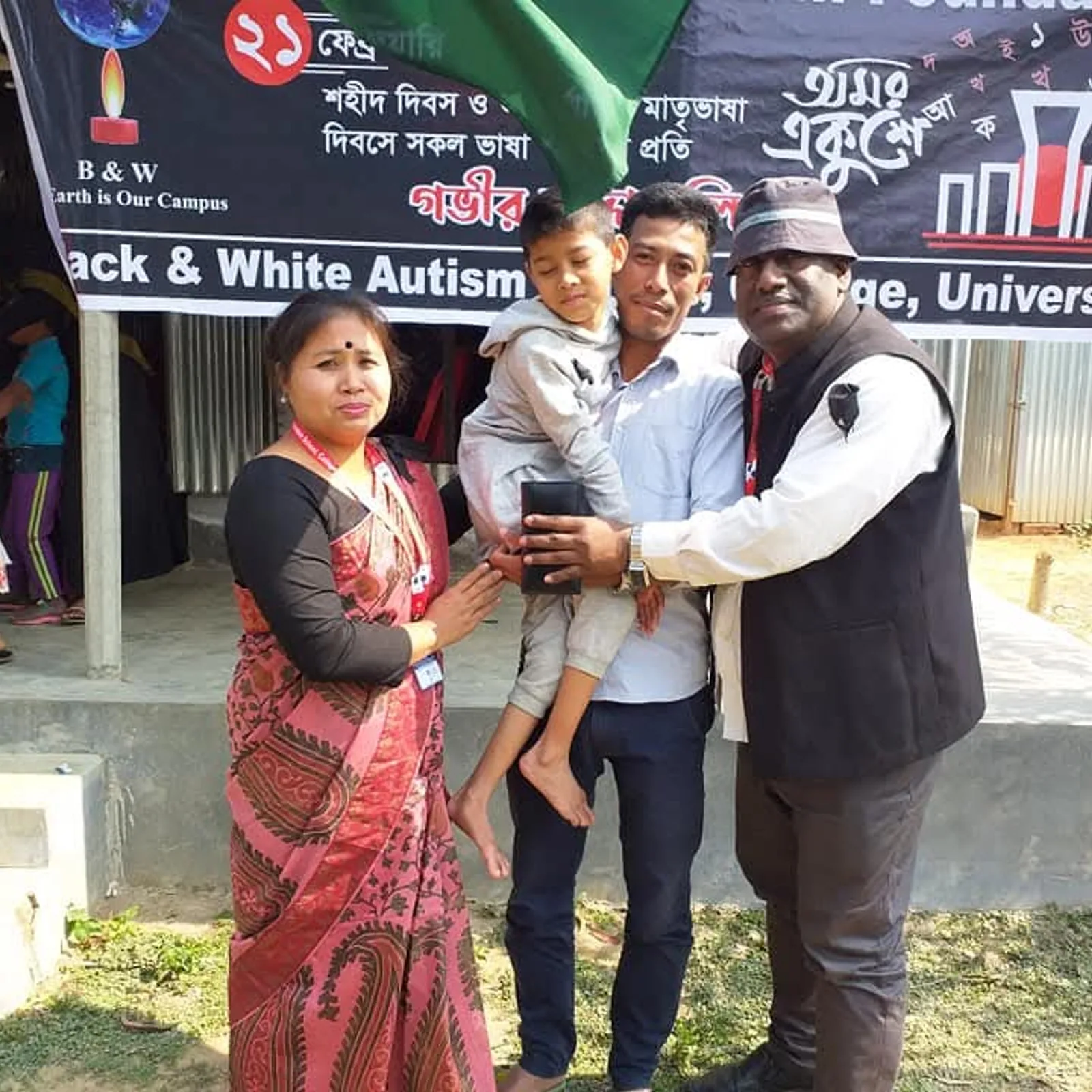 Volunteers at the camp