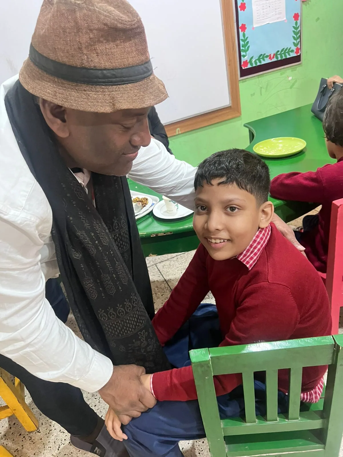 A divine child at the Black & White Autism School